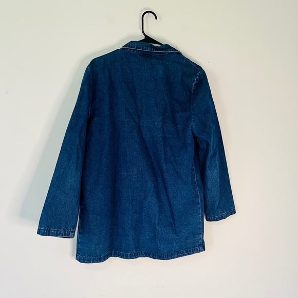 Vintage 80s Granite Western Patchwork Oversized Denim Chore Coat / Blazer Size M - Picture 4 of 4